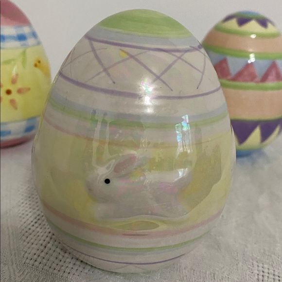 Colorful Ceramic Easter Egg Set - Picture 3 of 8